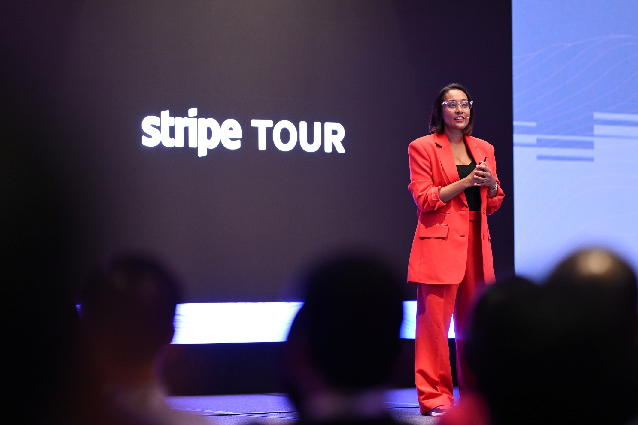 Sarita Singh, Regional Head and Managing Director, Southeast Asia, India & Greater China pada acara Stripe Tour Singapore.
