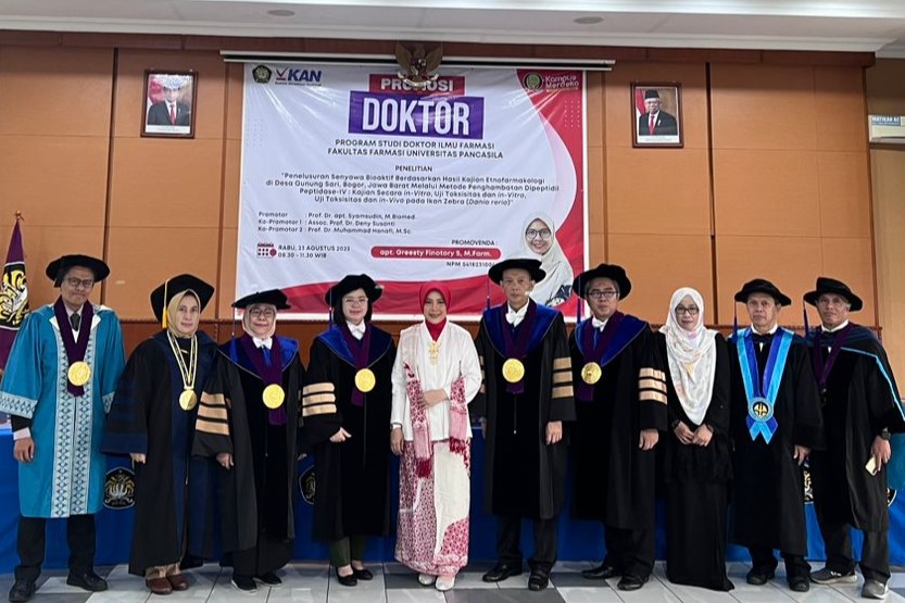 Sidang promosi doktor dari Greesty Finotory Swandiny pada Rabu, 23 Agustus 2023.
