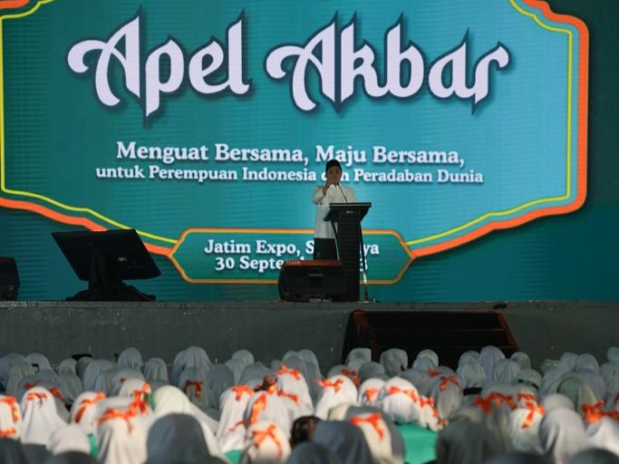 Apel Akbar Fatayat NU yang berlangsung di Surabaya Jawa Timur, Sabtu (30/9).