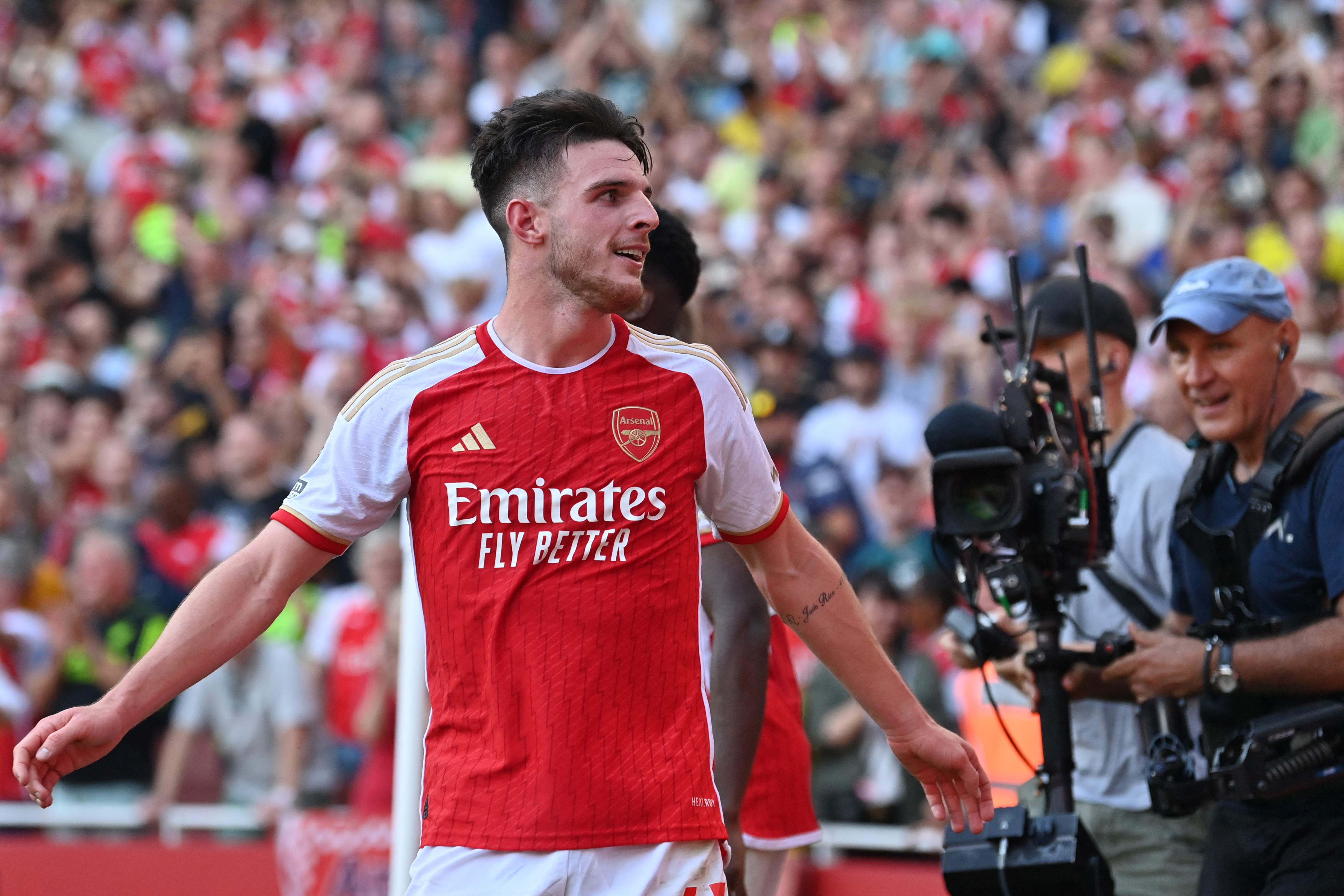 Rice Cetak Gol Saat Arsenal Kalahkan MU