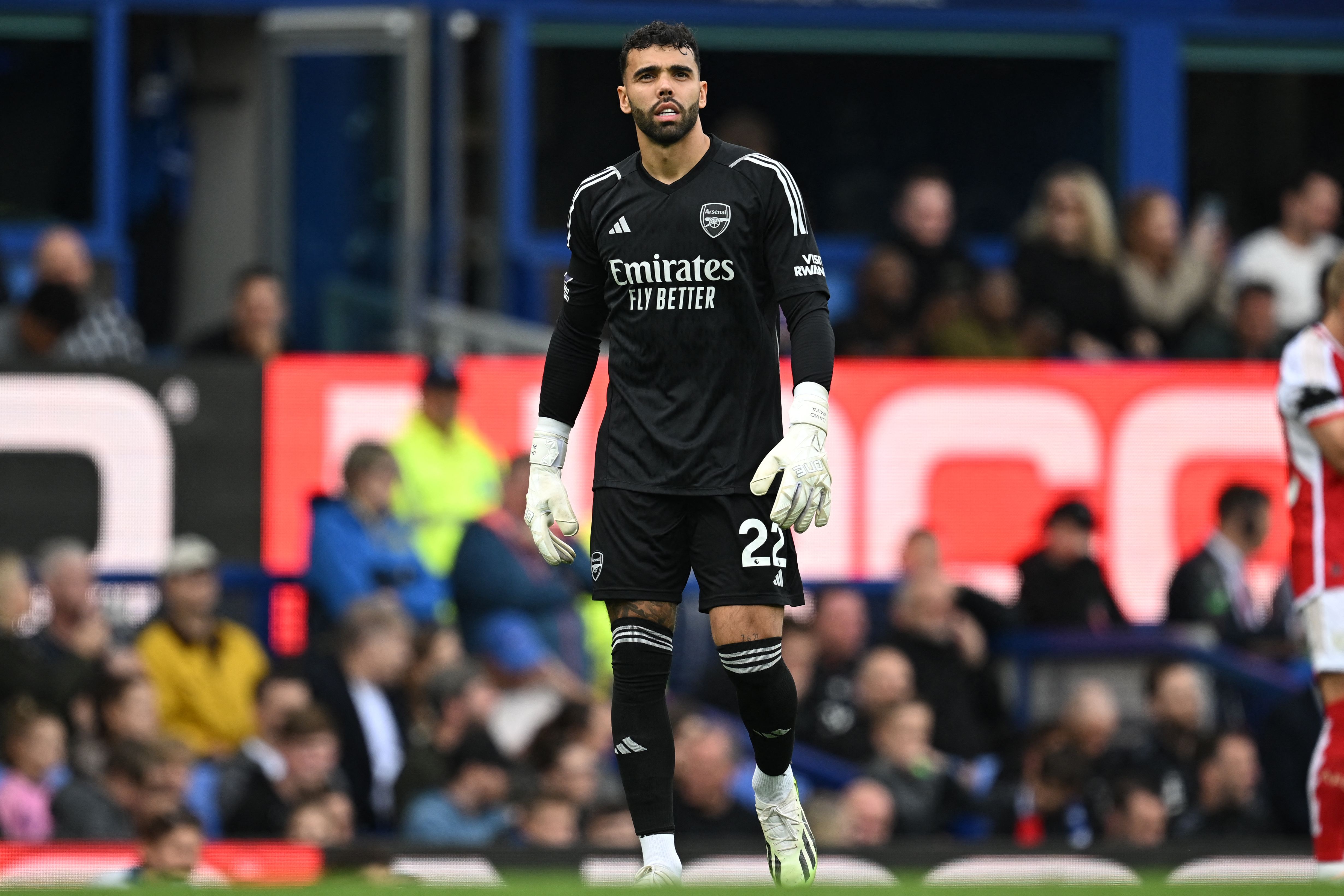 Penjaga gawang Arsenal David Raya