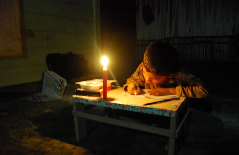 Ilustrasi desa tanpa listrik