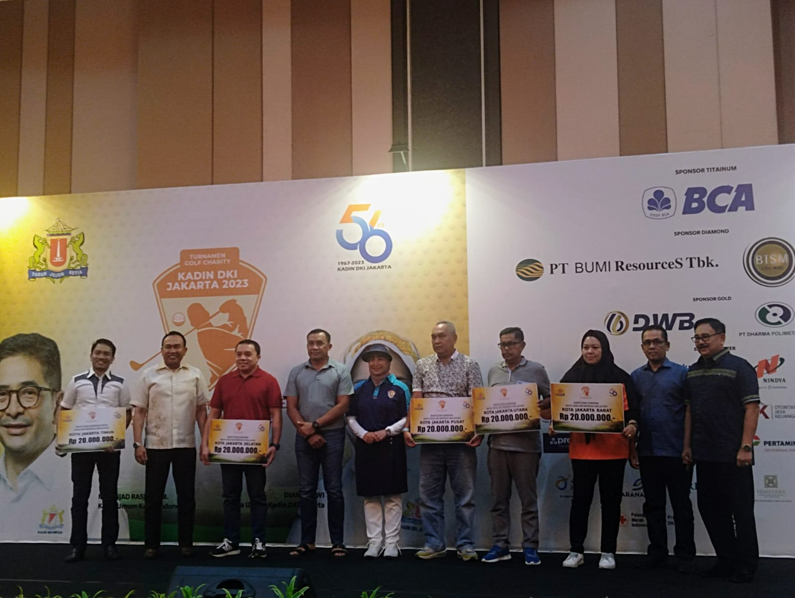 Kadin DKI Jakarta membantu masyarakat Jakarta dengan kehadiran fasilitas MCK yang layak melalui Turnamen Golf Charity 2023.