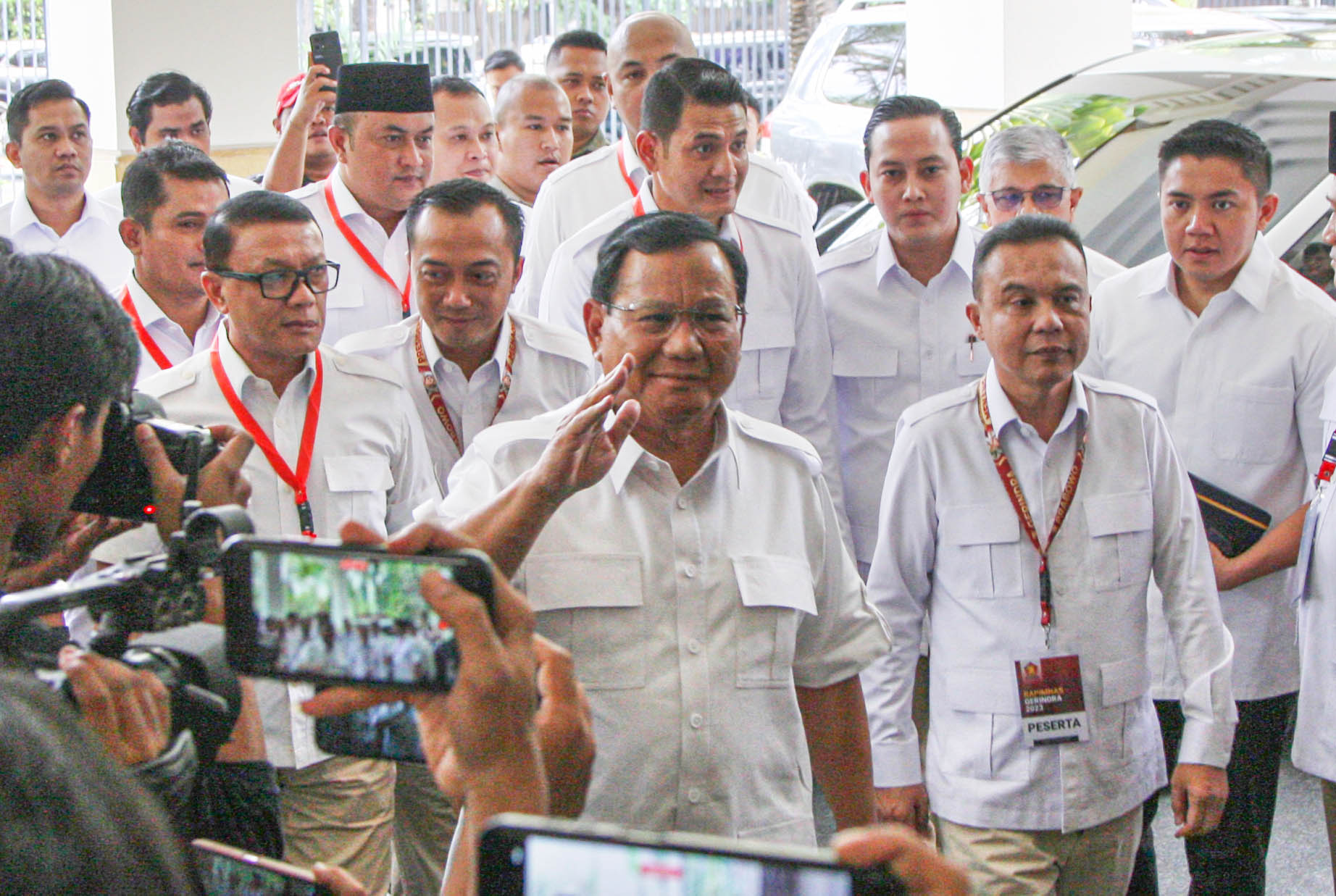 Bakal calon presiden Koalisi Indonesia Maju (KIM) yang juga Ketua Umum Partai Gerindra Prabowo Subianto 