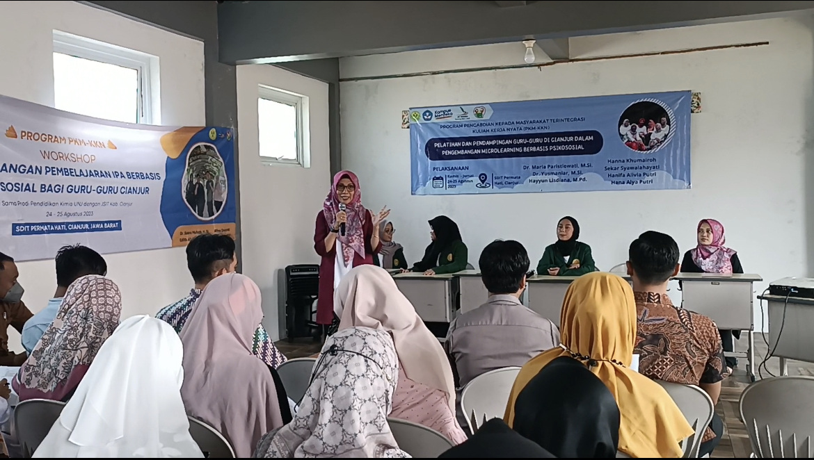 Rumpun Kimia FMIPA UNJ Gelar Pelatihan Microlearning bagi Guru di Cianjur