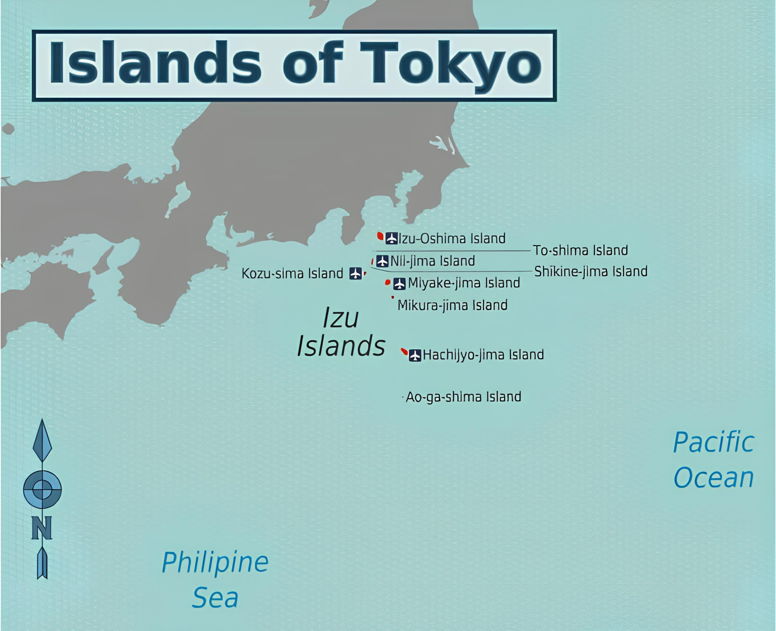 Kepulauan Izu Jepang yang dilanda gempa dan tsunami kecil.