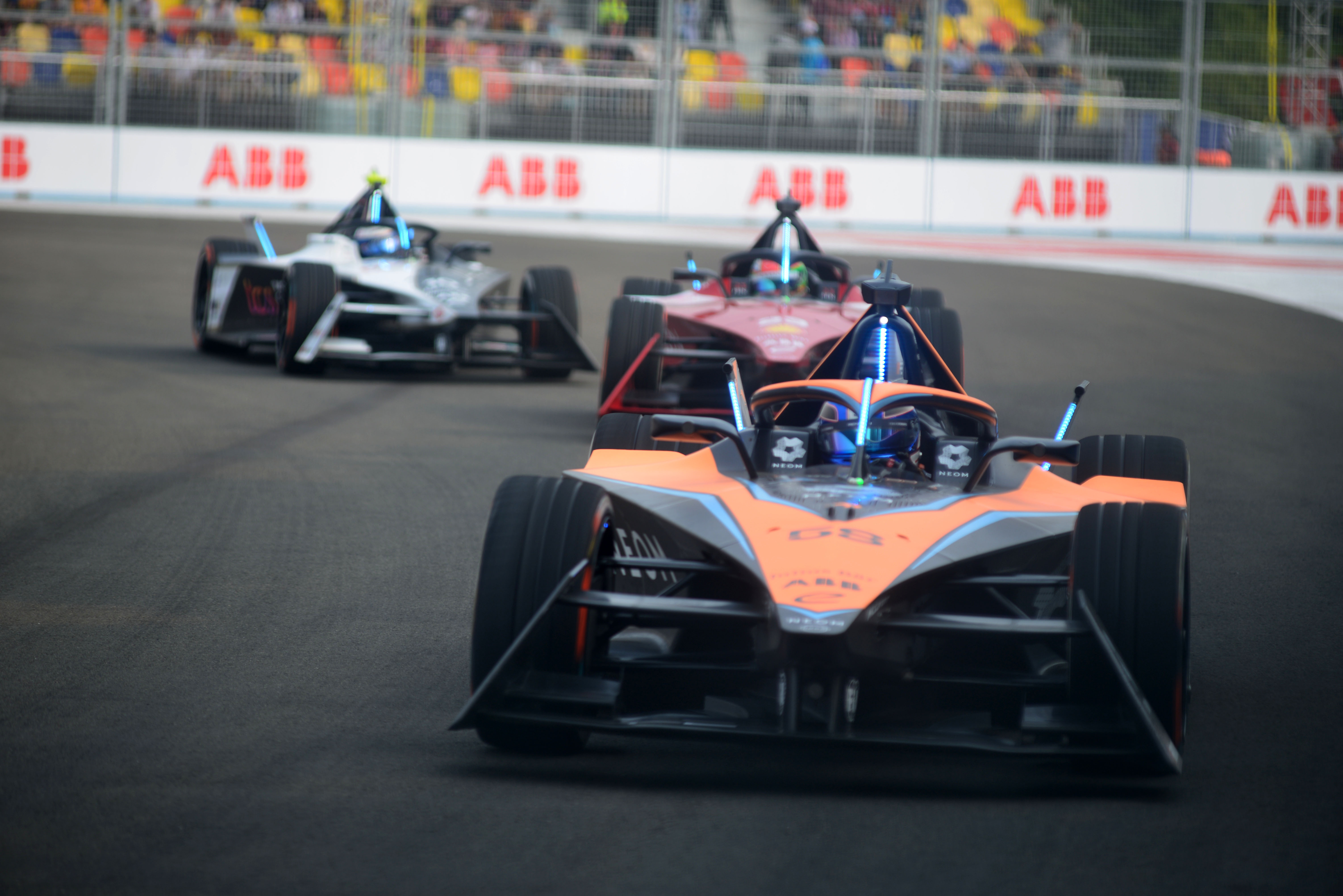 Balapan Formula E 2023 Jakarta seri ke-10 di Jakarta International E-Prix Circuit (JIEC), Jakarta, Sabtu (3/6/2023).
