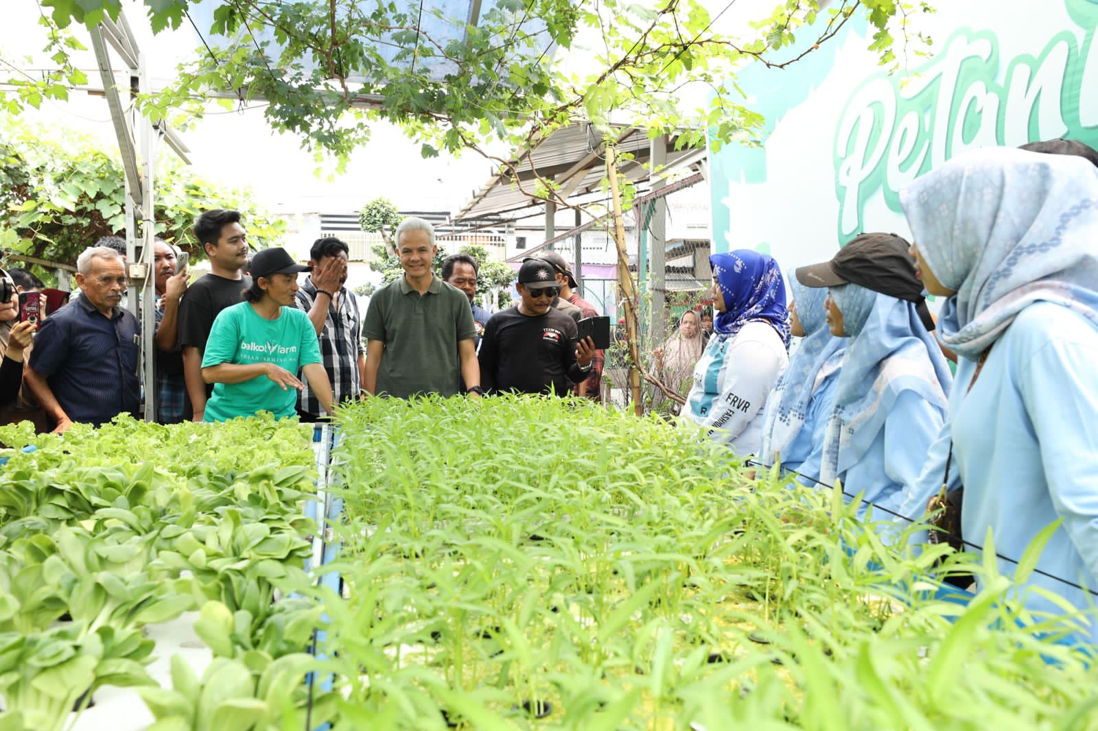 Bacapres Ganjar Pranowo mengunjungi taman Agro Eduwisata di Jakarta Barat