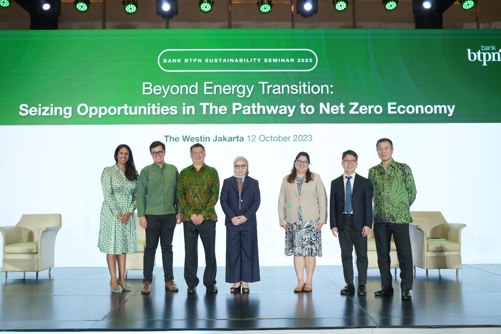 BTPN menggelar Sustainability Seminar 2023 Addressing Climate Change through Decarbonization Initiatives across Wider Business Sectors.