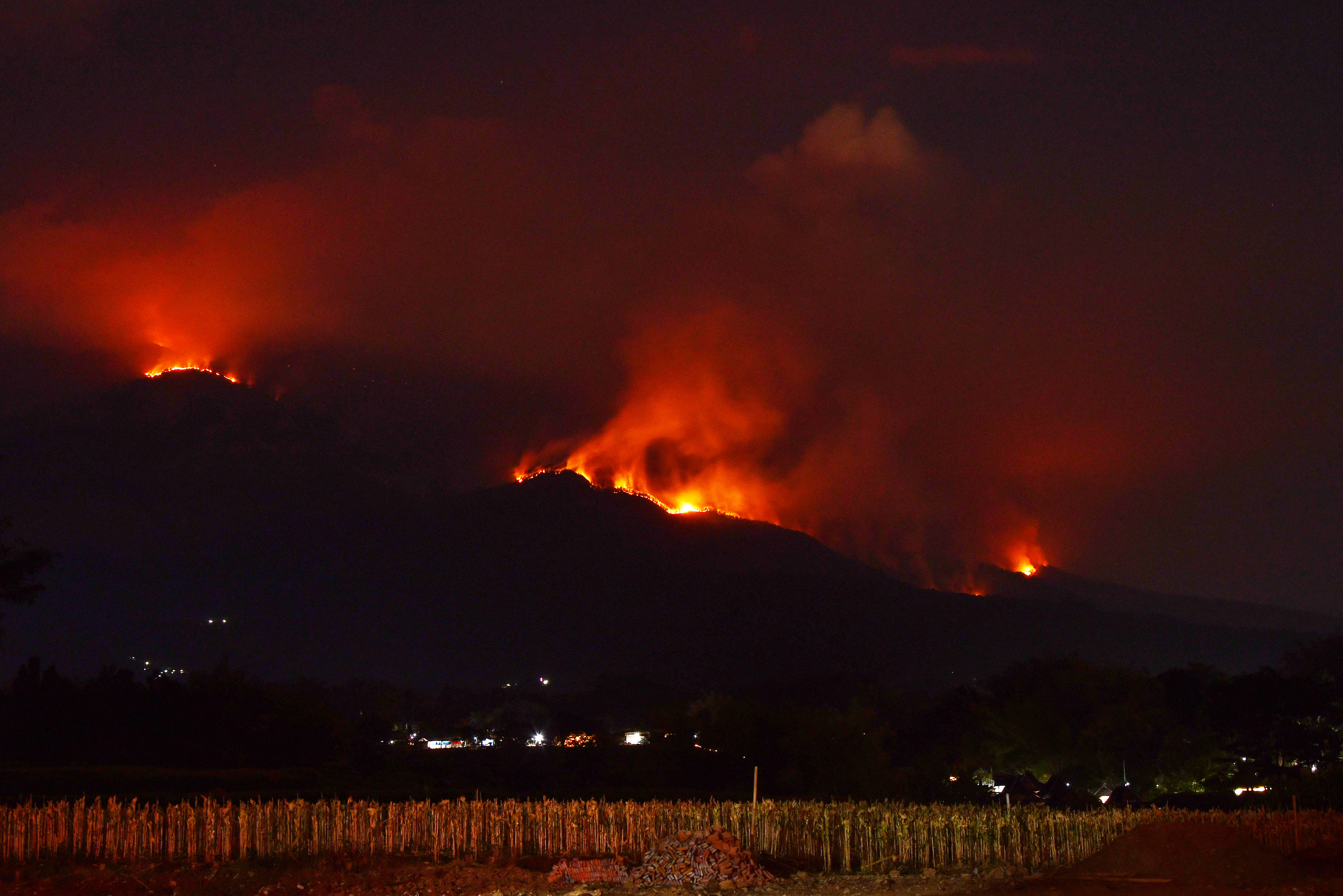 Karhutla di Gunung Lawu, Jawa Tengah