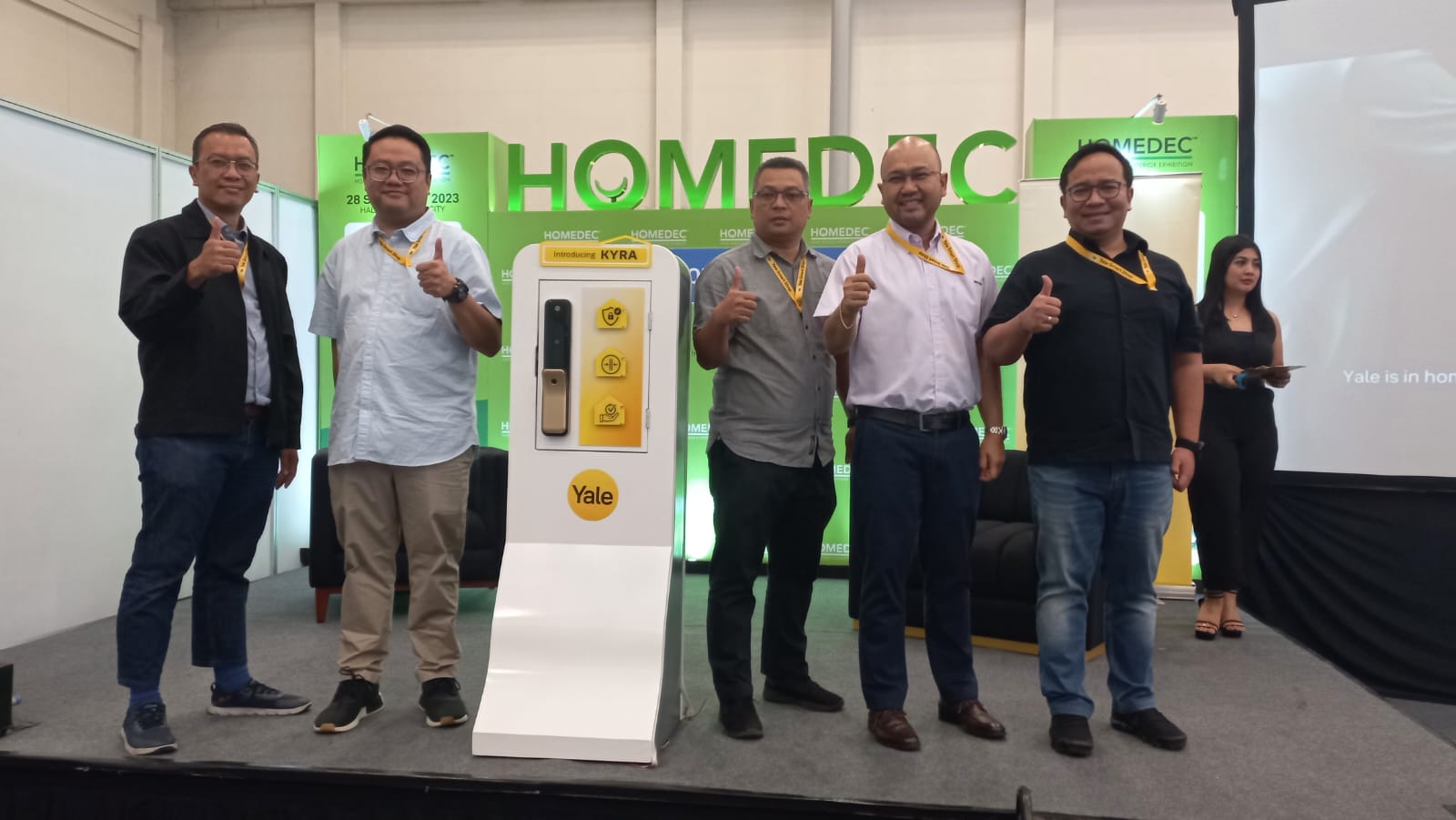 peluncuran produk baru Yale Kyra Pro berlangsung di Homedec ICE BSD Hall 3A