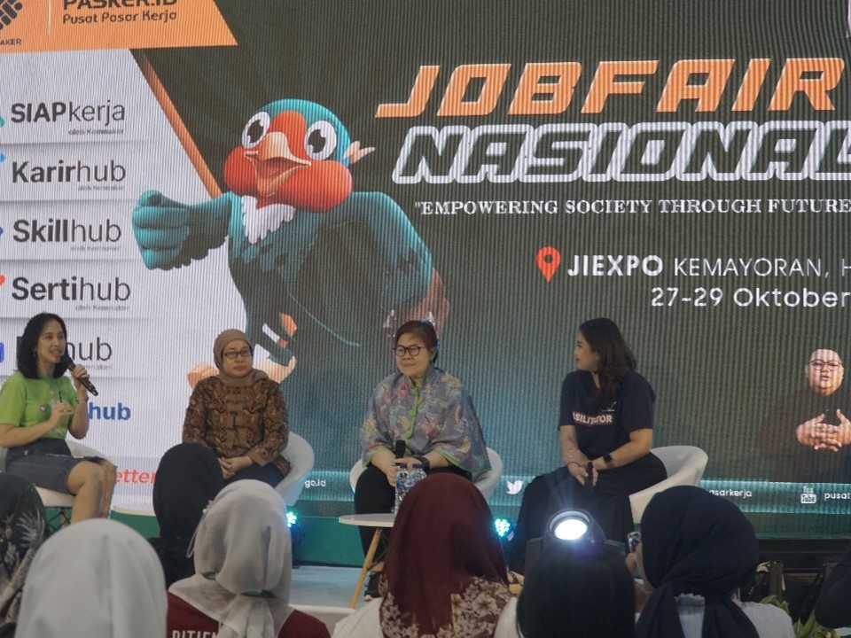 Job Fair Nasional yang digelar program Tech to Empower 2023 pada 27-29 Oktober di Jakarta International Expo (JIExpo), Kemayoran.