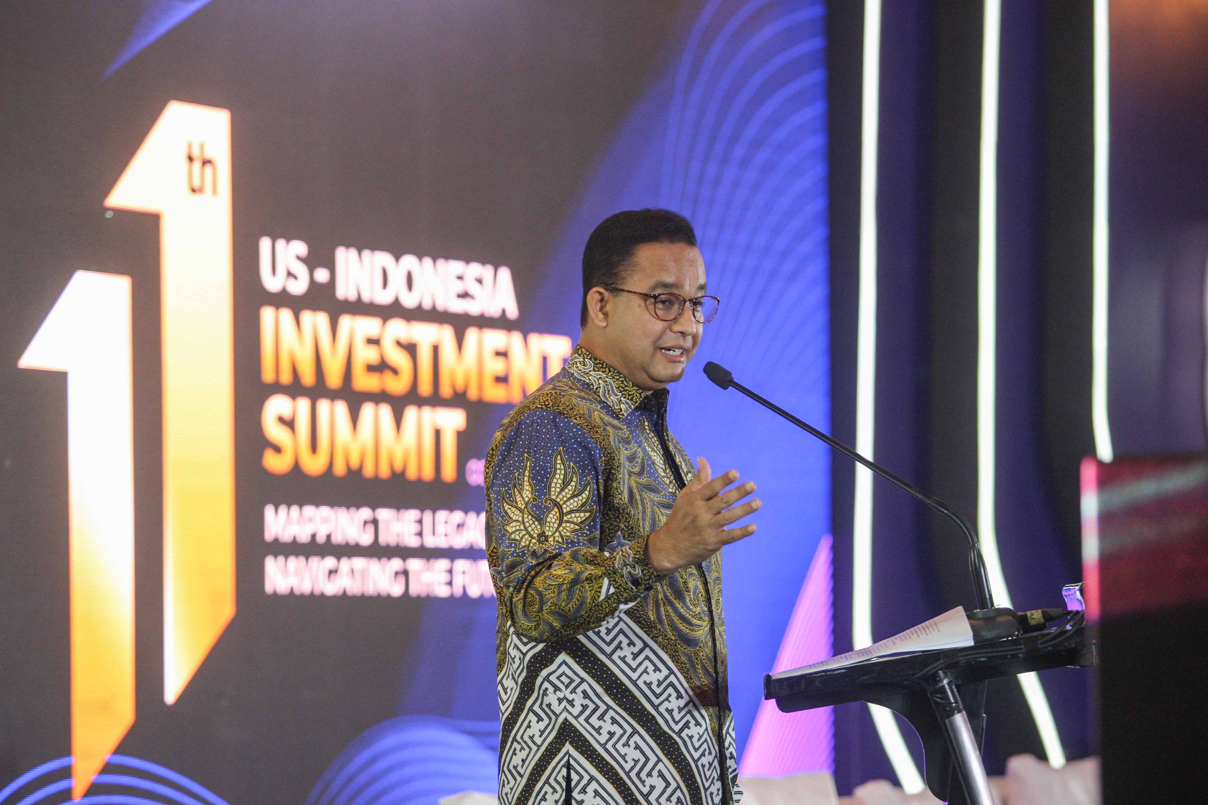 Bacapres Anies Baswedan berbicara di 11th US-Indonesia Investment Summit 2023