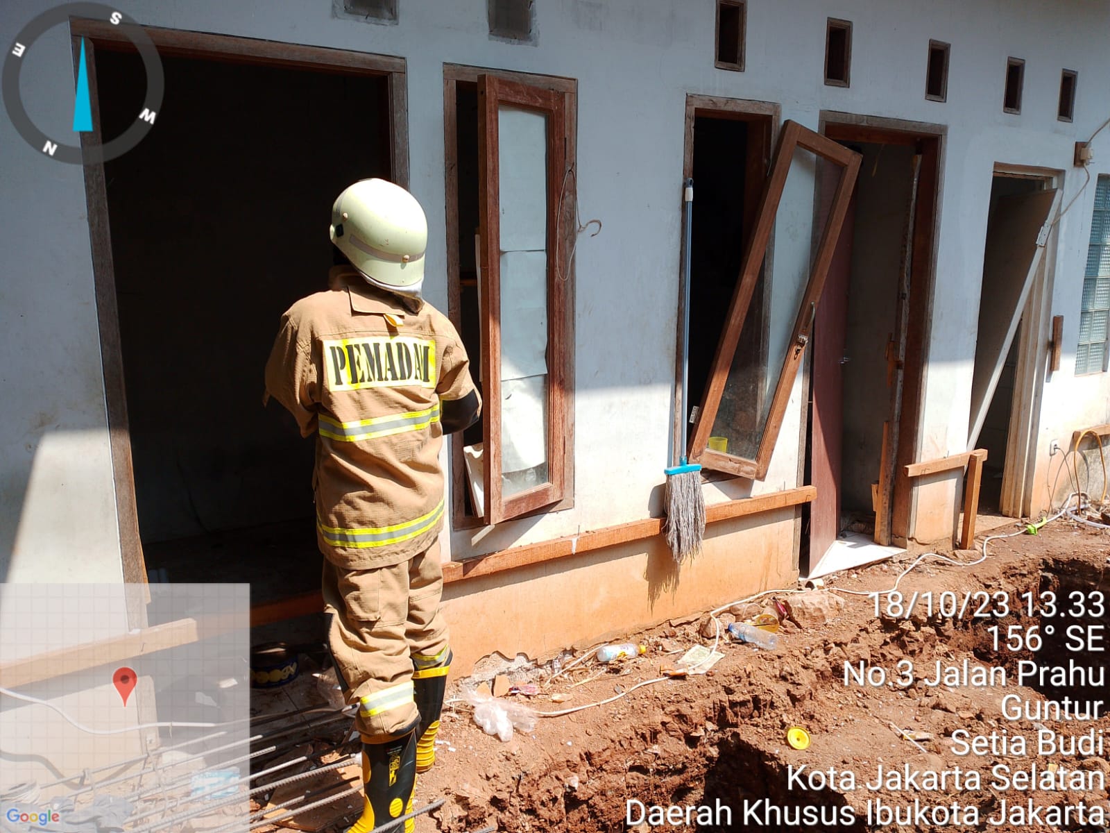 Lokasi ledakan di kawasan Setiabudi, Jakarta Selatan.