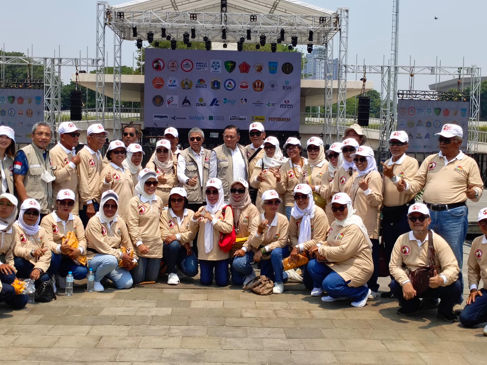 Yayasan Stroke Indonesia (Yastroki) menggelar Jambore Stroke kedua, di Lapangan Banteng, Jakarta, Minggu (29/10).