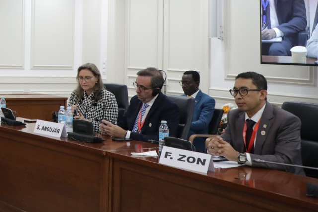 Ketua BKSAP DPR RI Fadli Zon saat mengikuti rangkaian Sidang Umum ke-147 IPU di Luanda, Angola.