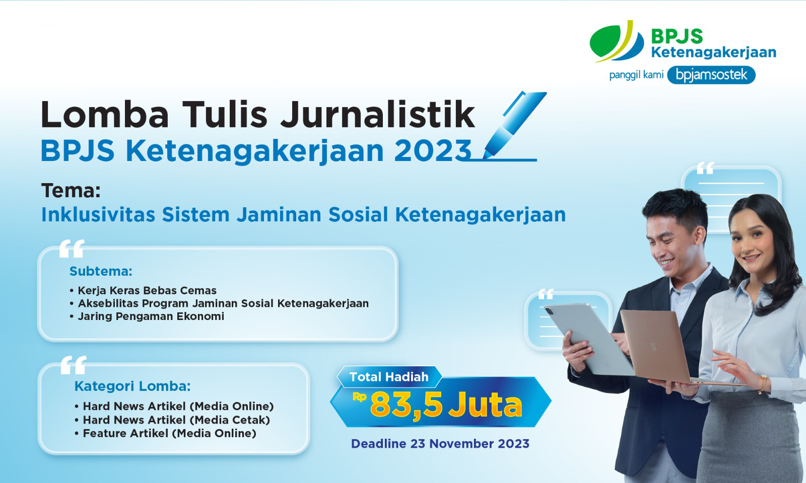 Rayakan HUT Ke-46, BPJS Ketenagakerjaan Gelar Lomba Karya Tulis Jurnalistik