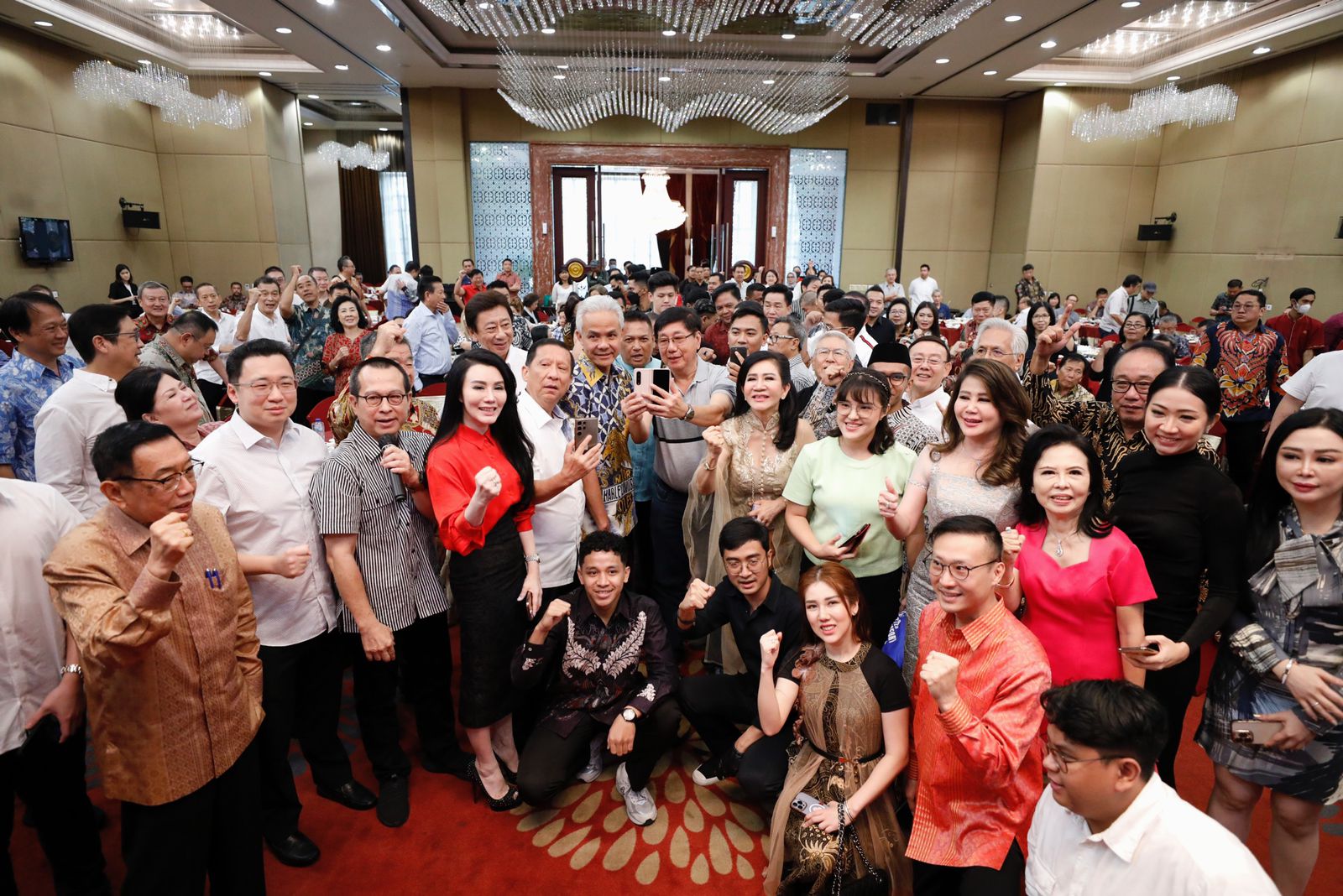 Ganjar bersama sejumlah pengusaha di Surabaya, Jawa Timur