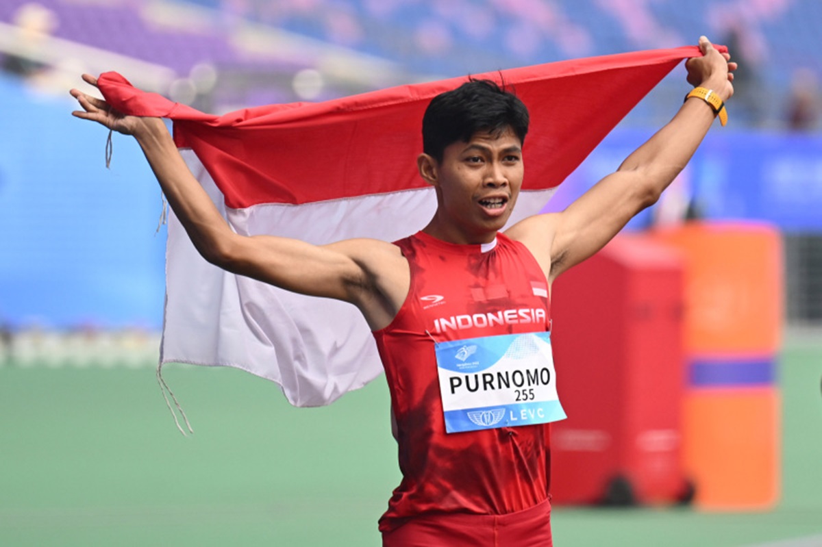 Salah satu atlet Indonesia peraih medali di Asian Para Games 2022 Saptoyogo Purnomo. 