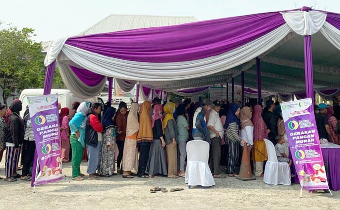SMKPPN Kementan mendukung bazaar pangan murah di Palembang, Sumsel.