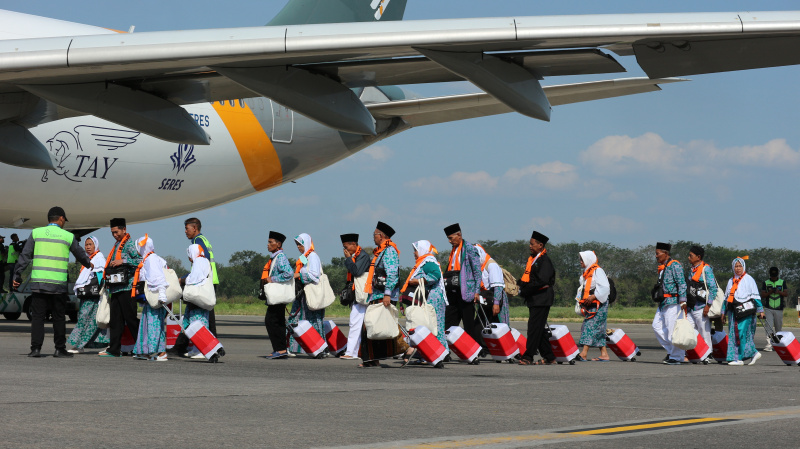 Ilustrasi keberangkatan jemaah haji