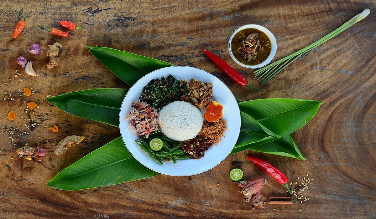 Ilustrasi makanan khas bali