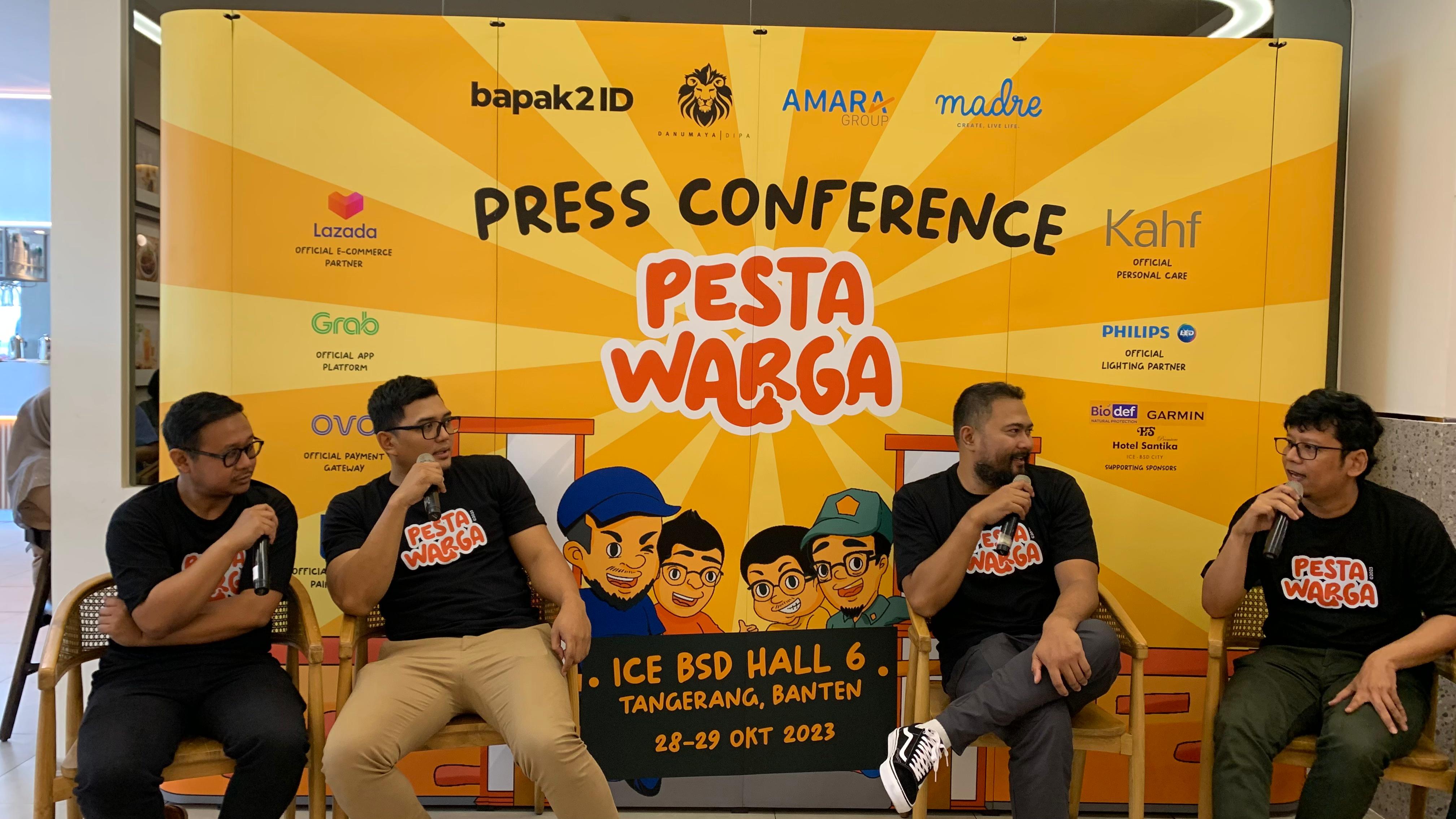 Konferensi Pers Pesta Warga, event Bapak2id