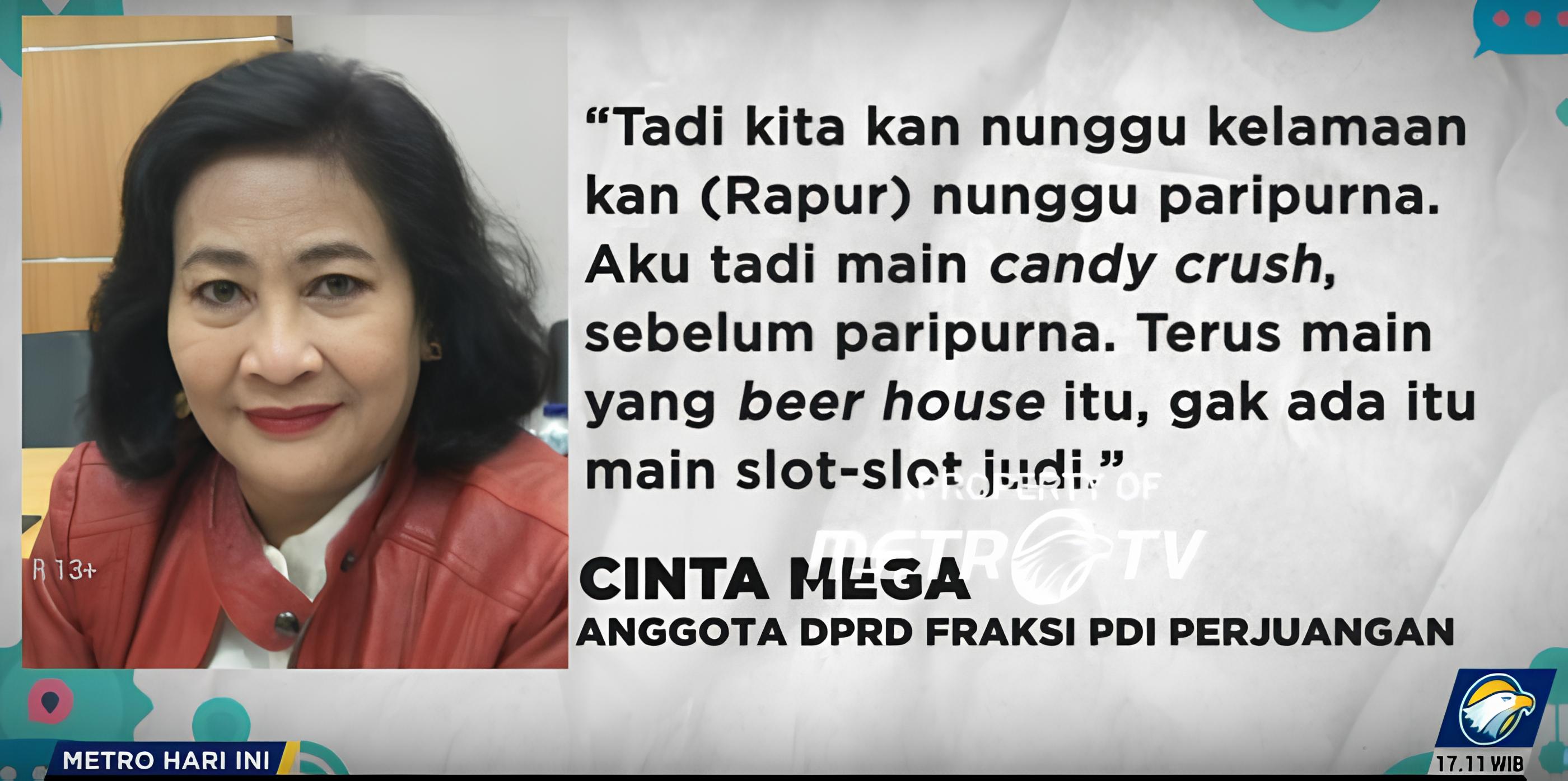 Mantan Anggota DPRD DKI Fraksi PDIP, Cinta Mega.