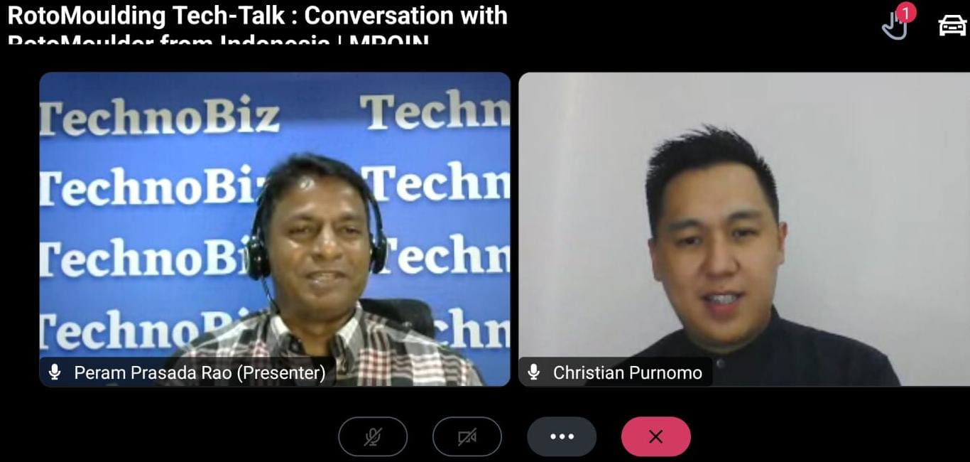  'Roto Moulding Tech Talk' yang diselenggarakan secara daring dengan menghadirkan Christian Purnomo, CEO dari Mpoin. 