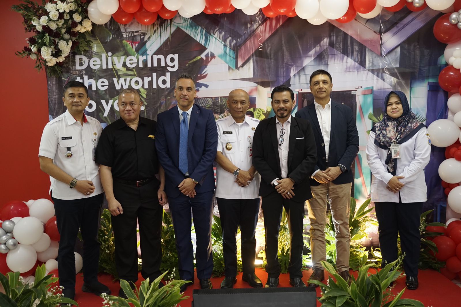 Acara pembukaan Kantor Aramex di Jakarta, Selasa (10/10).