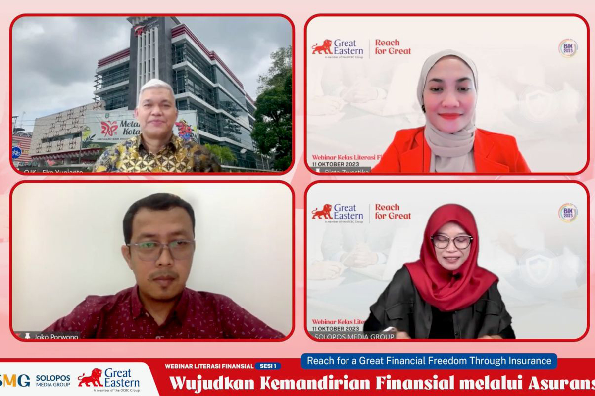 Webinar literasi keuangan.