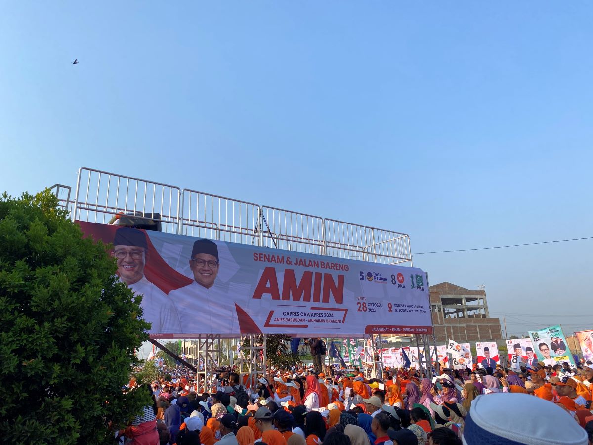 Anies-Muhaimin Sapa Warga Depok