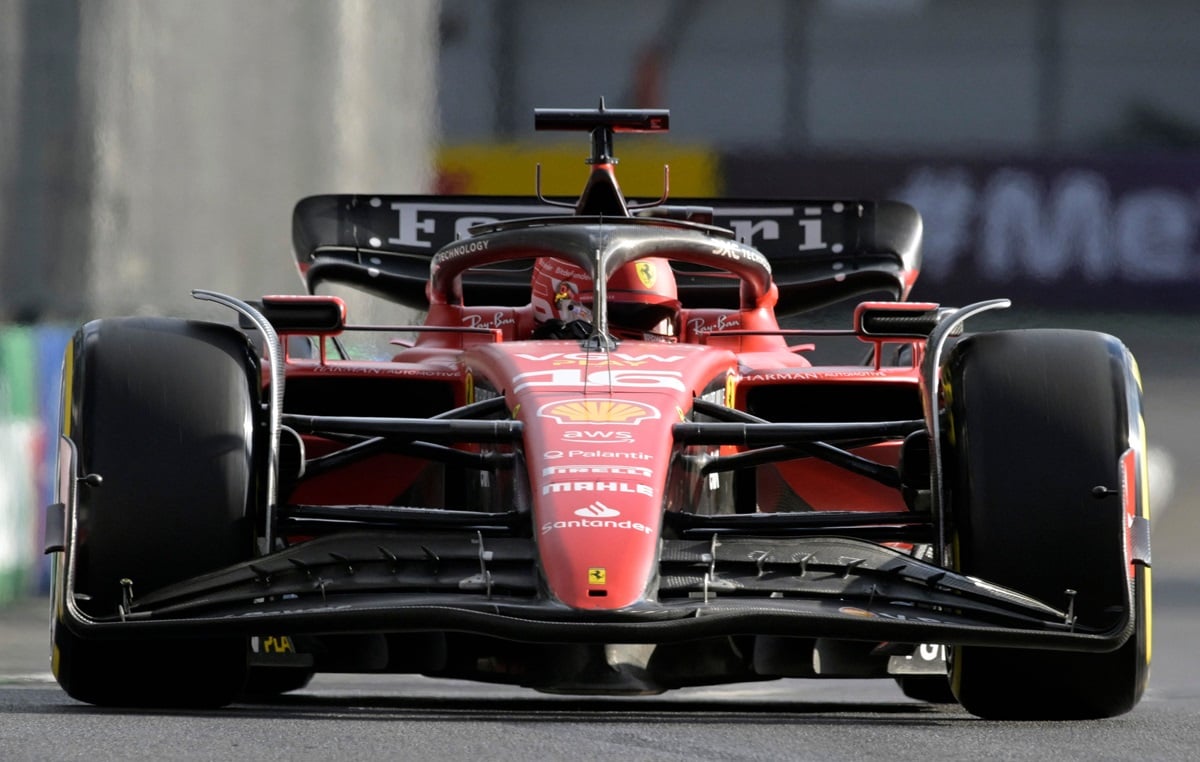 Pembalap Ferrari Charles Leclerc