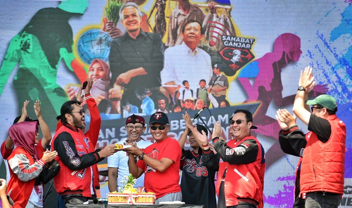 BMI, NDX A.K.A., meluncurkan video klip lagu 'Bantenge Metu Kandang' di Kiara Artha Park, Bandung, Sabtu (28/10).