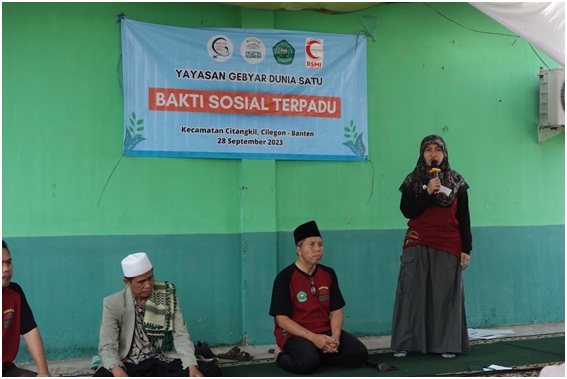 Yayasab Gebyar Satu Dunia menggelar kegiatan Bakti Sosial Teroadu di Kecamatan Citangkil, Cilegon, Banten.  