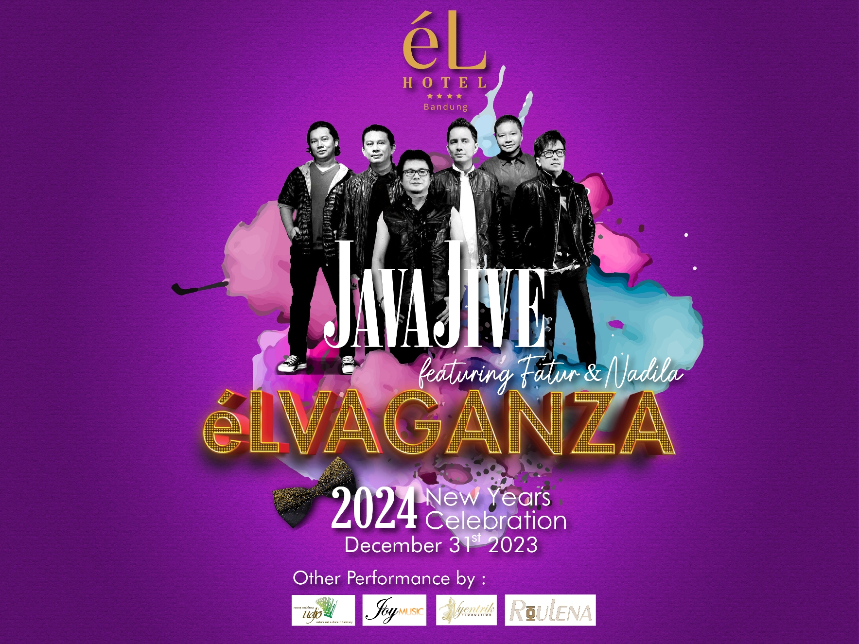 Java Jive Band akan menjadi bintang tamu dalam éL-Vaganza yang digelar eL Hotel Bandung, untuk menyambut Tahun Baru 2024.