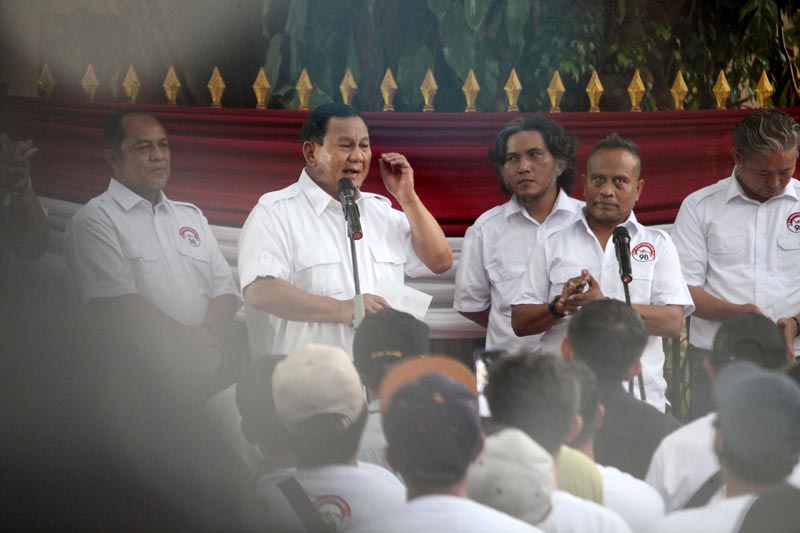 Bacapres Prabowo Subianto unggul 37,1% perolehan suara dalam survei nasional PatraData.
