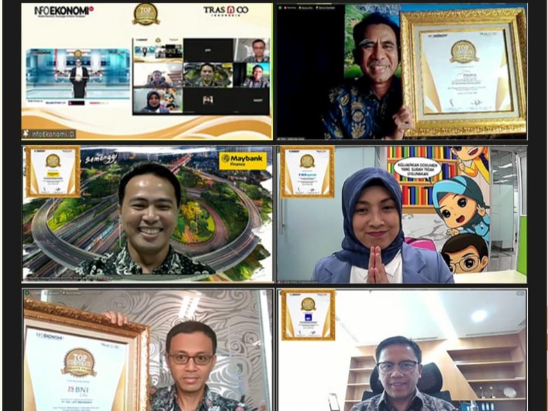 Awarding ceremony 4th Top Corporate Finance Award (TCFA) 2023 khusus untuk perusahaan-perusahaan banking, insurance, dan financing.