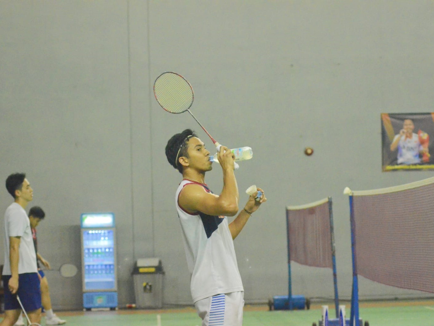 Pemain bulu tangkis di Pelatnas Bulu Tangkis Cipayung, Jakarta Timur.