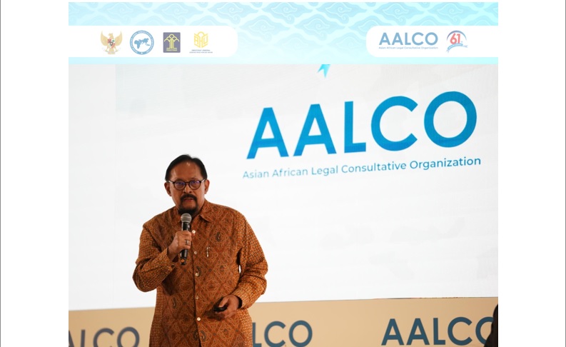 Wakil Ketua Bidang Hukum dan HAM Kadin Dhaniswar K Harjono di ajang AALCO