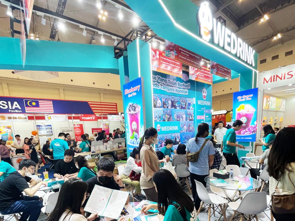 Perusahaan waralaba minuman dan es krim Wedrink mengikuti ajang IFBC (Info Franchise & Business Concept) 2023 di Surabaya, Jatim.
