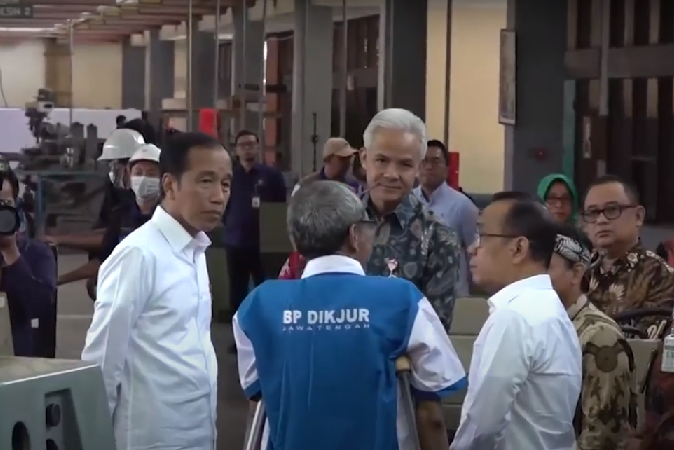 Presiden Joko Widodo dan Ganjar Pranowo