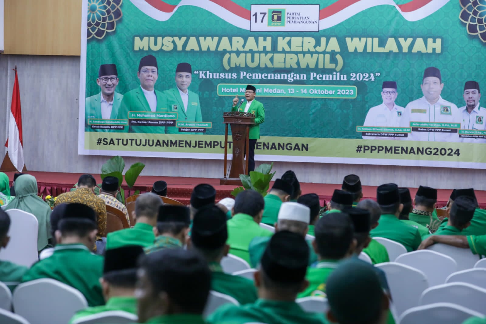 Plt Ketua Umum PPP Muhamad Mardiono di Mukerwil Khusus DPW PPP Sumut