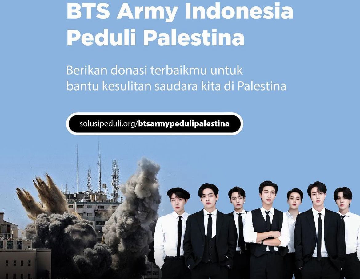 BTS Army Indonesia berkolaborasi dengan Human Initiative galang dana untuk bantu warga Palestina