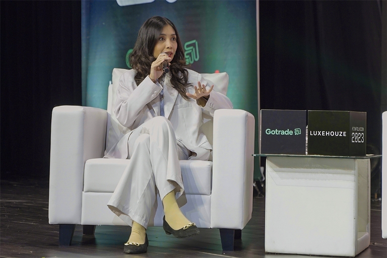 VP Marketplace Operations and Strategy Luxehouze, Shinta Yanirma, menjadi panelis pada segmen Empower Her Club pada FinfolkCon 2023.