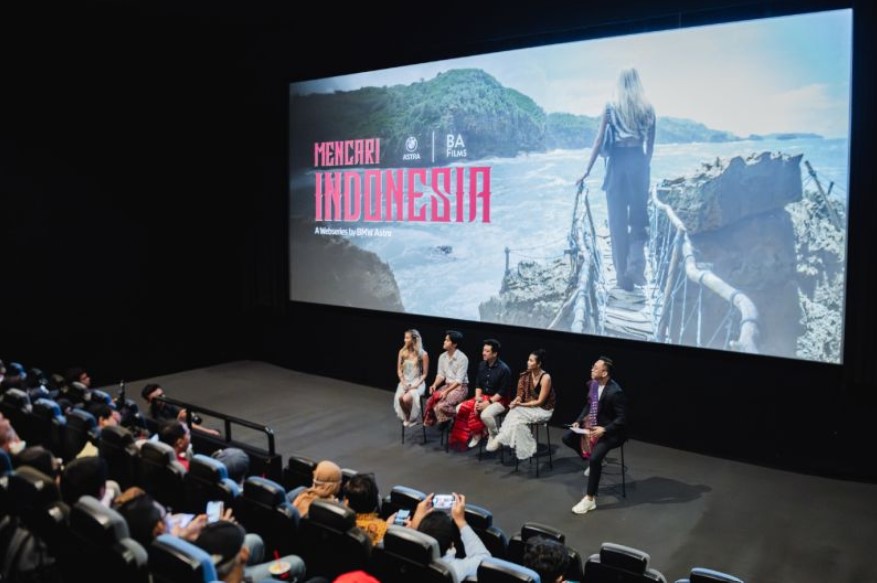 Sesi pemutaran perdana dan jumpa media serial web dokumenter Mencari Indonesia.