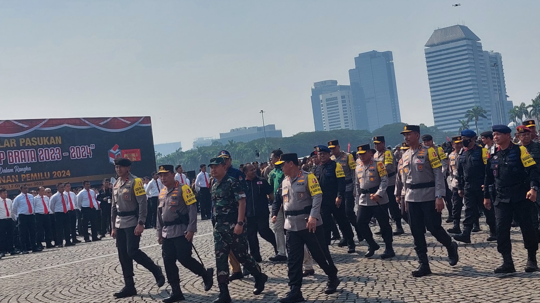 Kapolri Pimpin Apel Pasukan Pengamanan Pemilu 2024