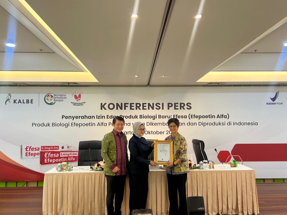 Penyerahan izin edar obat anemia efepoetin alfa kepada KG Bio.
