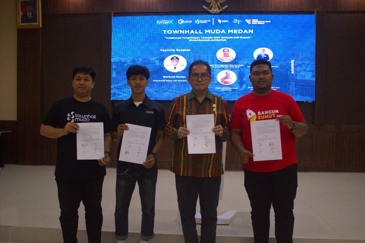 Townhall Muda Medan sekaligus pembentukan Satgas Medan-SUMUT Eco Rangers