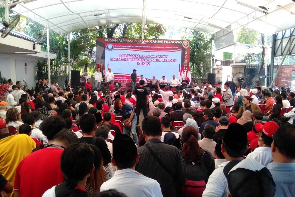 Rapat konsolidasi yang digelar di Rumah Aspirasi Relawan Ganjar Pranowo